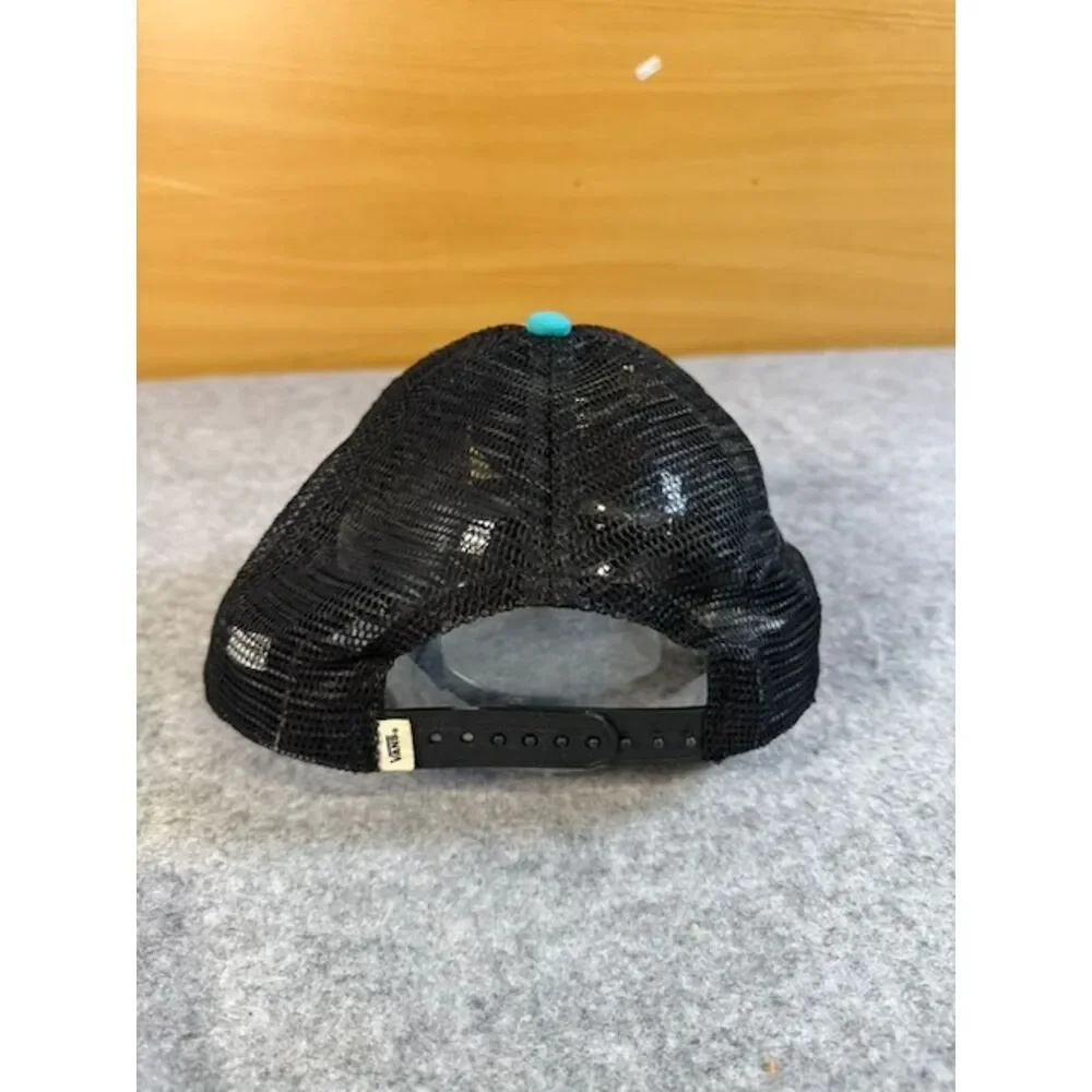 Vans Off The Wall Trucker Hat Coral Turquoise Black Mesh Snapback OS